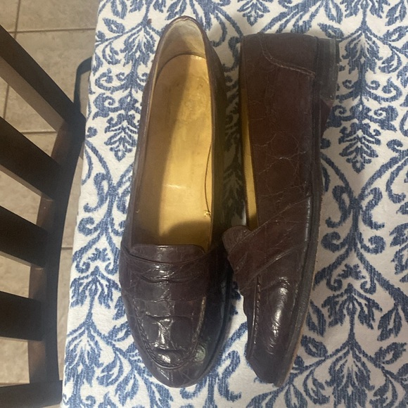 Ralph Lauren vintage brown alligator golf shows, size 10B - Picture 2 of 2